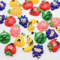 Fancy Diverse Fruit Vormige Hars Cabochon Plaksteen Kralen 100 stks / zak Keuken Koelkast Ornamenten Charms Kids DIY Speelgoed Decoratie