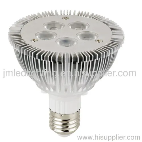5x1w E27 Par30 Led Spot Light 350lm Aluminium 95mm 