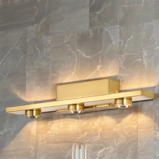 Minimalist Design Copper LED Mirror Front Lamp for Bathroom Cabinets