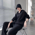 Top Wide Leg Pants Sweatsuit Set Women 2 Piece Knit Outfits Colorblock Manufactory