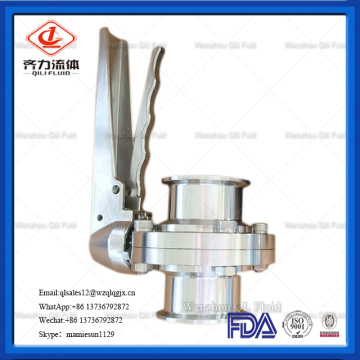 Hygienic Stainless Steel Welded Manual Butterfly Valve