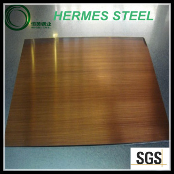 red bronze hairline finish stainless steel sheet