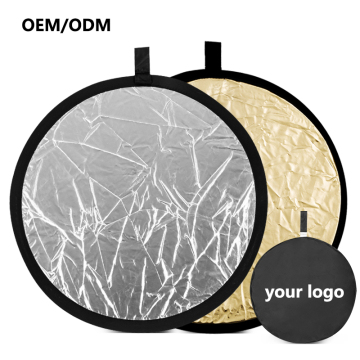 Customizable 2-in-1 60cm Collapsible Photography Reflector for Studio