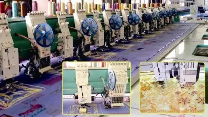Lockstitch Industrial Embroidery Machine , Garment Embroidery Machine