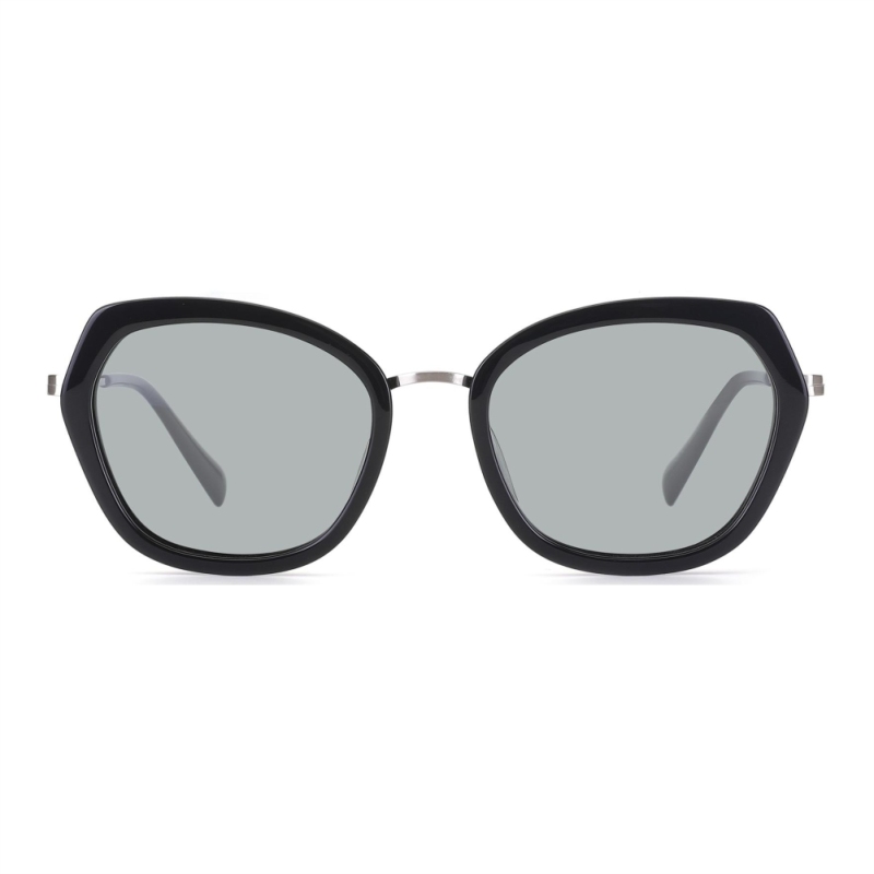 Belieye Female/Male Geometric Sunglasses For Round Face