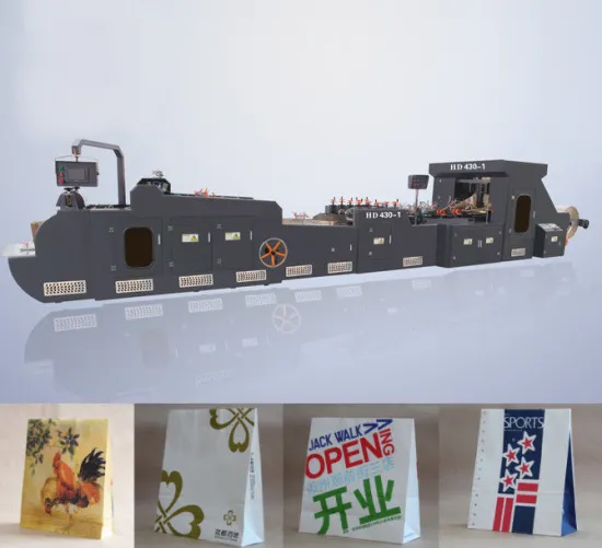Hd-430-1 Roll Fed Square Bottom Paper Bag Making Machine