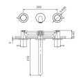 Seawind Wall Mount 3-Hole Basin Mixer