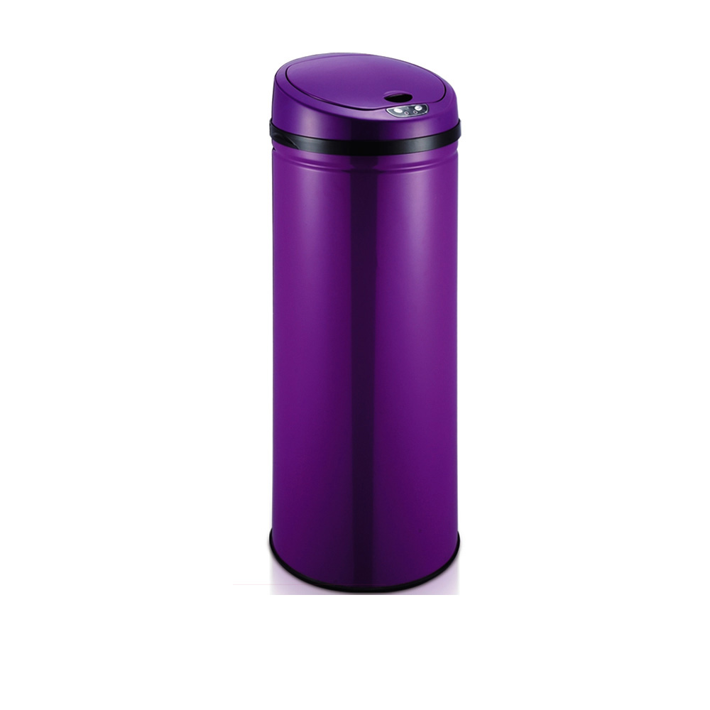 purple sensor garbage can