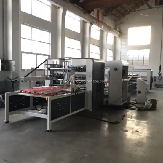 Automatic Carton Box Folder Gluer: 2600 Corrugated Cardboard Machine with Folding, Gluing, and Stapling (0.6-0.8 MPA)