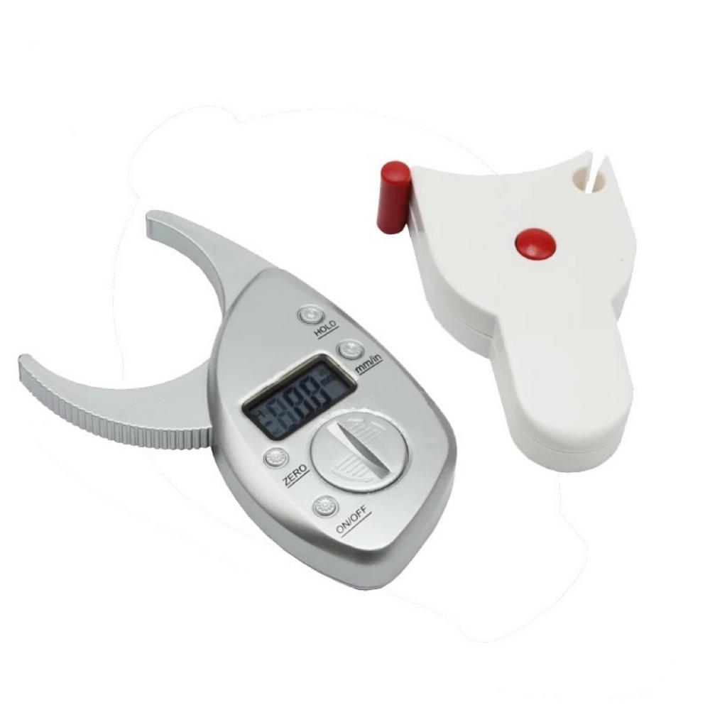 Digital body fat caliper and body measure tape