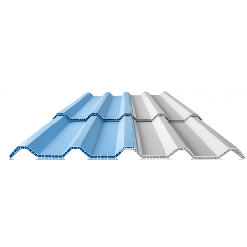 Feuille de toiture trapézoïdale en plastique UPVC PVC PVC Fiches de toit pour les bâtiments