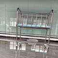 Stainless Steel Material Children Bed With Movable Rollers