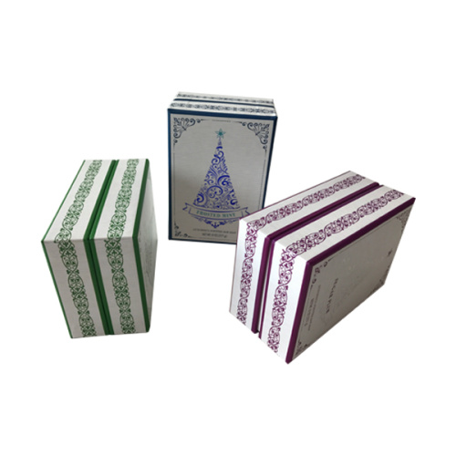 Christmas Paper hardboard Gift Box with gems