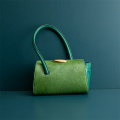 Cowhide and Horsehair Green Noble Handbag