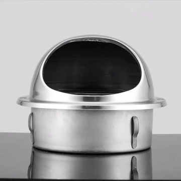 304 Stainless Steel Round Bull Nosed External Extractor Wall Vent Outlet