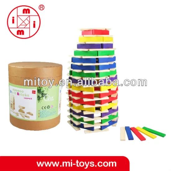Bamboo building blocks toys for kids