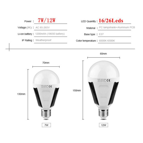 Outdoor Solar LED Camp Bulb