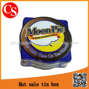 sweet irregular mooncake packaging tin box