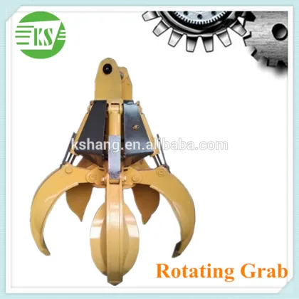 Excavator Rotating Grapple / Hydraulic Grapples Construction Machinery Parts