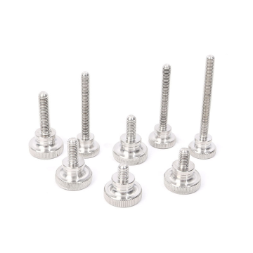 20pcs Stainless Steel Thumb Bolts with Knurled Heads - Step Hand Screw Flat Knurled Thumb Screws