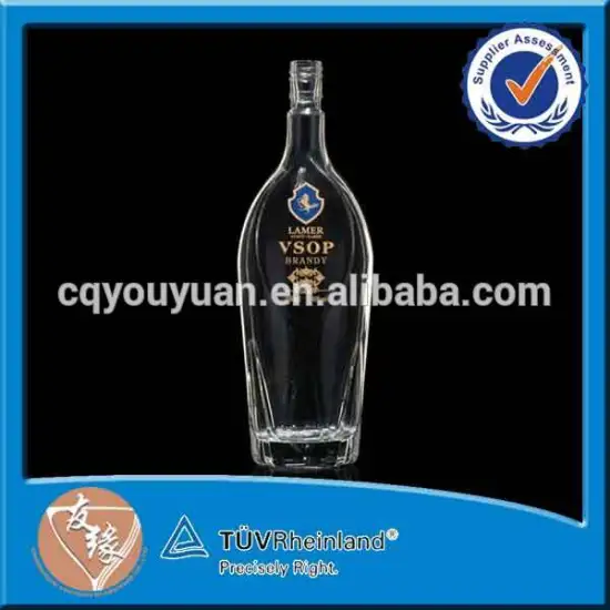 China supplier screw cap sealing type customized 1.5L large xo brandy bottle