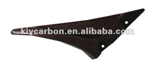 Red carbon motorcycle upper belt cover for Buell