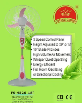 18 inch top grade standing fan