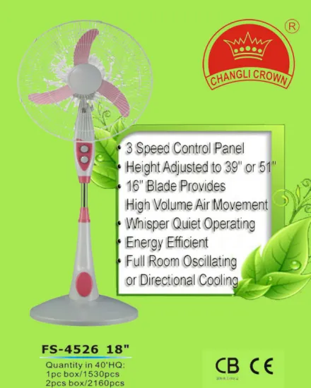 18 inch top grade standing fan