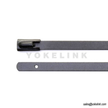 Rozsdamentes acél kábelkötegelő Ball Lock bevonatú kötőelemek feje teljesen poliészter