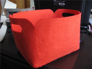 New arrival 100% Recycled wool Felt storage basket/ Bin for Home and Laundry