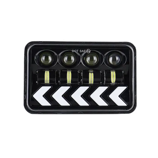 WUKMA 4x6 Inch LED Headlight with DRL and Turn Signals for Pickup Trucks