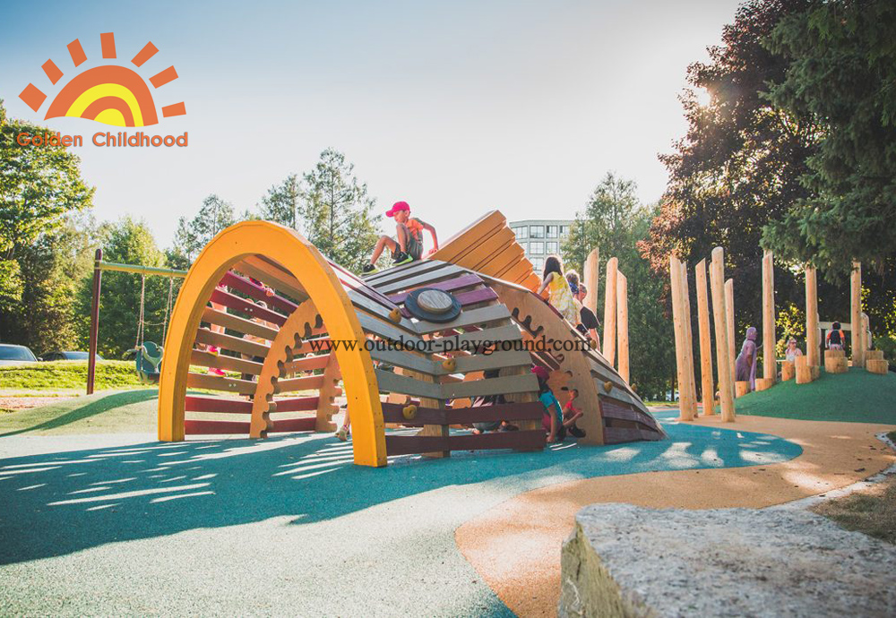 Playground Natural Wooden Sculpture Playground