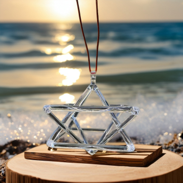 Clear Quartz Crystal Merkaba Star - Enhance Meditation and Spiritual Energy Healing