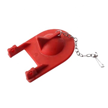 Red Rubber Shark Fin Toilet Flapper - Fits 2 Inch Flush Valve HO116