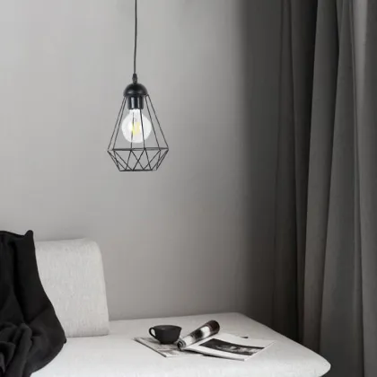 Chinese Lantern Restaurant-Style Black Pendant Light