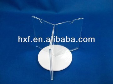 triangle acrylic menu stand