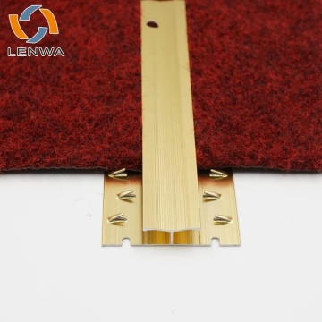 Lenwa Aluminum Carpet Joining Strip - Double Threshold Bar Trim Gripper by FloorPro