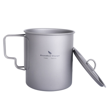 Boundless Voyage Ultra Light Titanium Pot for Hiking and Camping - 750ml Titanium Cup