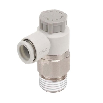 Original Japan Brand SMC AS2201F-01-06S Adjustable Pneumatic Athrottle Valve with Fitting: Precision Flow Control Solution