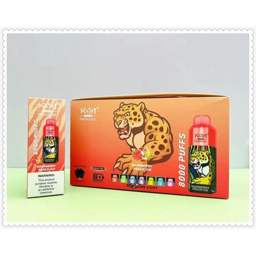 Itali Hot Sale Vape R &amp; M Paradise 8000 Puffs