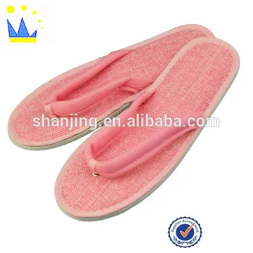 japan low price unisex flip flop home floor cotton fabric slipper