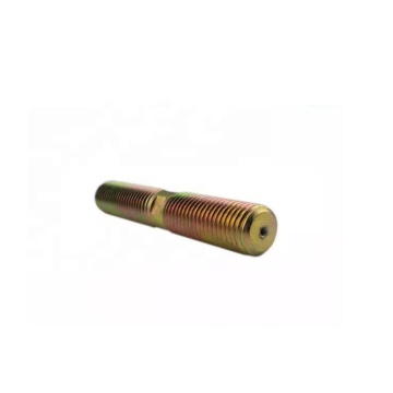 Double Thread Studs Carbon Steel Yellow Zinc