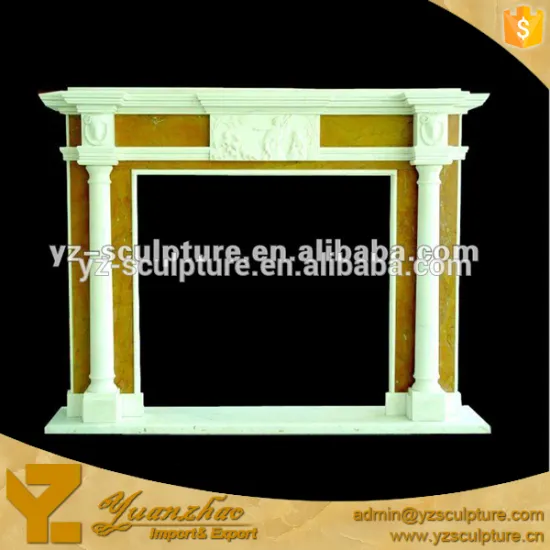 indoor decoration antique mixed color Sandstone marble Fireplace