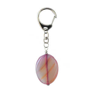 Natural Gemstone Agate Keychain