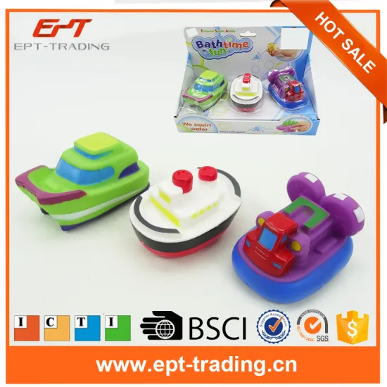Small kids bathroom water shooting boat toy