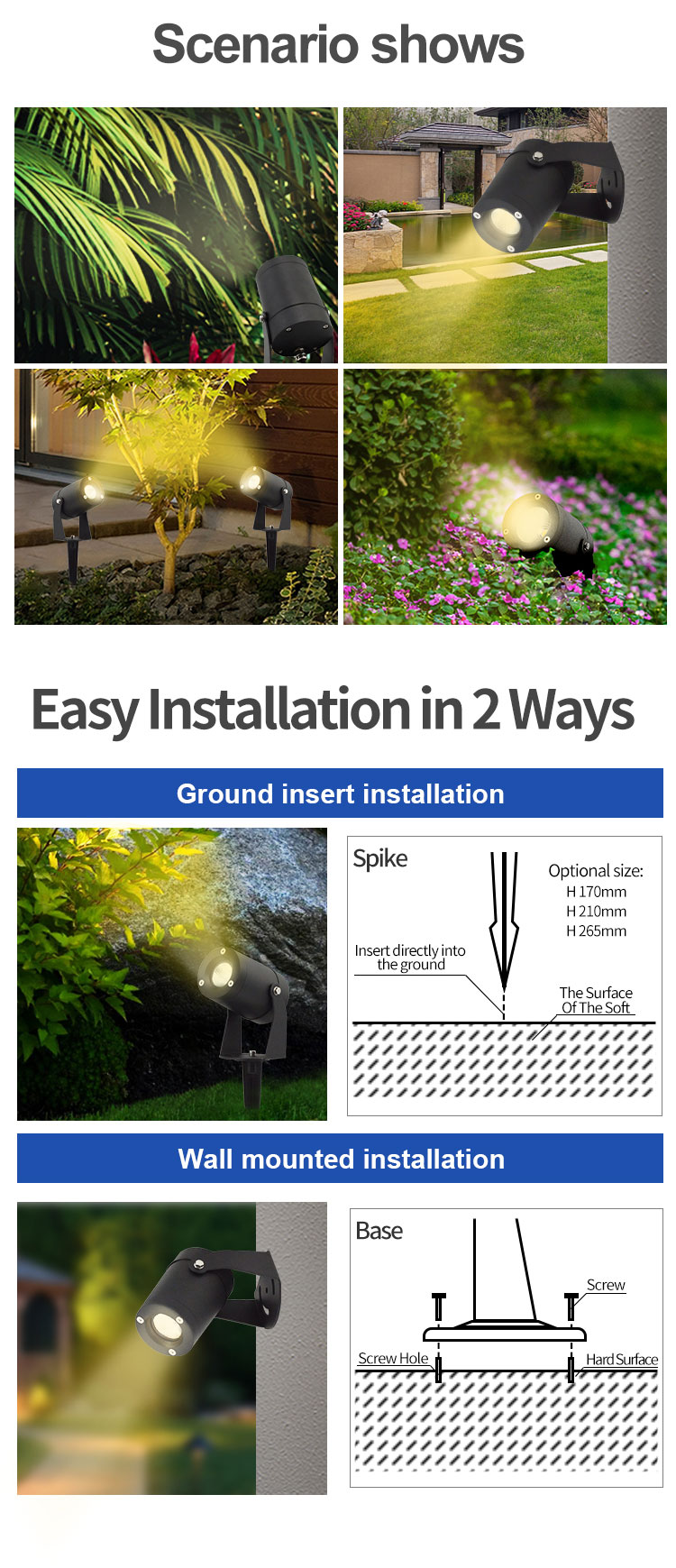 led garden spotlight