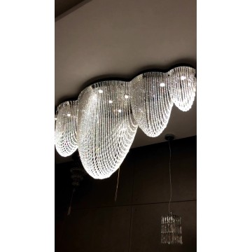 Luz de teto de cristal de luxo para decoração de casa corredor de sala