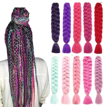 Wholesale 82 Inch 165g Long Jumbo Braiding Hair Pre Stretched Synthetic Braiding Hair Extensions For Box Twist Braids
