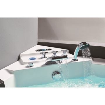 Acrylic Luxury Triangle Glass Massage Bathtub