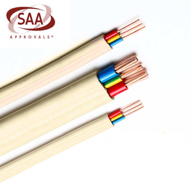 Cable blanco de PVC plano 2C E 1.5mm